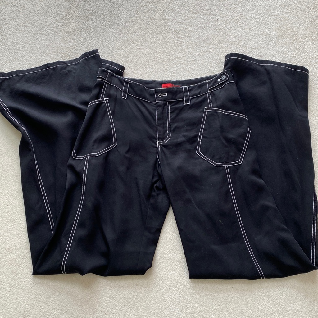Like New Filomena Fernandez Astrid Iii Black Flare Wide Leg Tencel Pants
